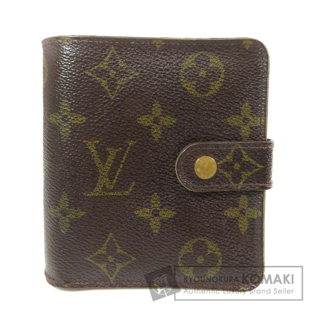 Louis Vuitton Compact Zip Bi fold Wallet Monogram Canvas